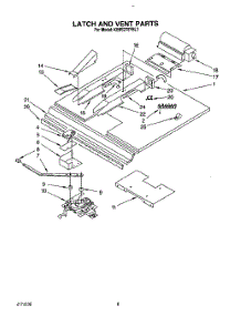 06 - Latch And Vent parts for Kitchenaid Oven KEBS276YBL1 from AppliancePartsPros.com