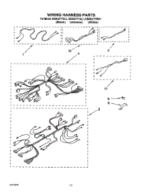 09 - Wiring Harness parts for Kitchenaid Oven KEBS277YBL1 from AppliancePartsPros.com