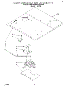 04 - Component Shelf And Latch parts for Kitchenaid Oven KEMI371BBL2 from AppliancePartsPros.com