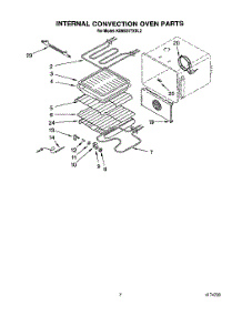 06 - Internal Convection Oven parts for Kitchenaid Oven KEMS377XBL2 from AppliancePartsPros.com
