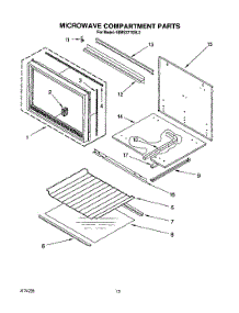 09 - Microwave Compartment parts for Kitchenaid Oven KEMS377XBL2 from AppliancePartsPros.com