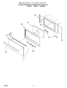 09 - Microwave Door, Optional parts for Kitchenaid Oven KEMS307DBL2 from AppliancePartsPros.com