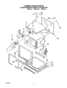 04 - Lower Oven parts for Kitchenaid Oven KEBS277YWH2 from AppliancePartsPros.com
