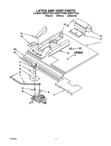 02 - Latch And Vent parts for Kitchenaid Oven KEBS177YBL2 from AppliancePartsPros.com