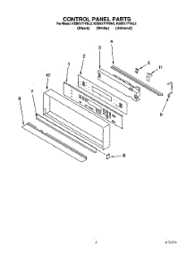 03 - Control Panel, Lit / Optional parts for Kitchenaid Oven KEBS177YBL2 from AppliancePartsPros.com