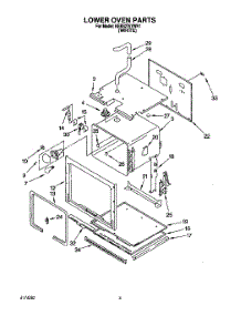 02 - Lower Oven parts for Kitchenaid Oven KEBS276YWH1 from AppliancePartsPros.com