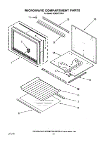 09 - Microwave Compartment parts for Kitchenaid Oven KEMS377XBL1 from AppliancePartsPros.com