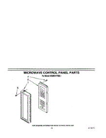 10 - Microwave Control Panel parts for Kitchenaid Oven KEMS377XBL1 from AppliancePartsPros.com