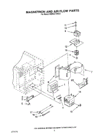 07 - Magnetron And Air Flow parts for Kitchenaid Oven KEMS377XBL0 from AppliancePartsPros.com