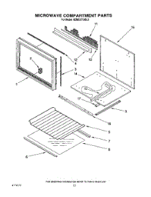 09 - Microwave Compartment parts for Kitchenaid Oven KEMS377XBL0 from AppliancePartsPros.com