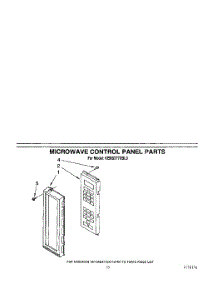 10 - Microwave Control Panel parts for Kitchenaid Oven KEMS377XBL0 from AppliancePartsPros.com