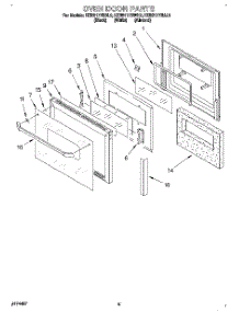 04 - Oven Door parts for Kitchenaid Oven KEBS177BAL2 from AppliancePartsPros.com