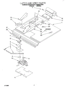 04 - Latch And Vent parts for Kitchenaid Oven KEBS246YBL4 from AppliancePartsPros.com