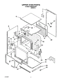 02 - Upper Oven parts for Kitchenaid Oven KEBS246YWH1 from AppliancePartsPros.com