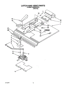 04 - Latch And Vent parts for Kitchenaid Oven KEBS246YWH1 from AppliancePartsPros.com