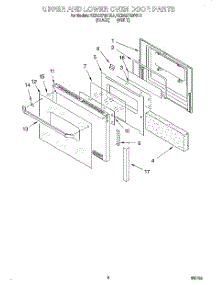 04 - Upper And Lower Oven Door parts for Kitchenaid Oven KEBS276BBL3 from AppliancePartsPros.com