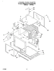 03 - Lower Oven parts for Kitchenaid Oven KEBS246YWH4 from AppliancePartsPros.com