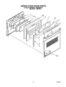 05 - Upper Oven Door parts for Kitchenaid Oven KEBI200YBL1 from AppliancePartsPros.com