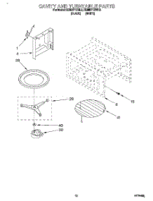 08 - Cavity And Turntable parts for Kitchenaid Oven KEMI371BWH2 from AppliancePartsPros.com