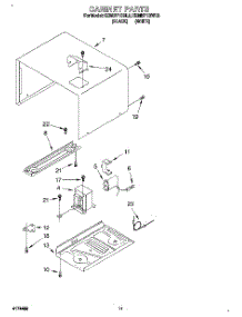 09 - Cabinet parts for Kitchenaid Oven KEMI371BWH2 from AppliancePartsPros.com
