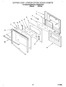 06 - Upper And Lower Oven Door parts for Kitchenaid Oven KEBS246YBL3 from AppliancePartsPros.com