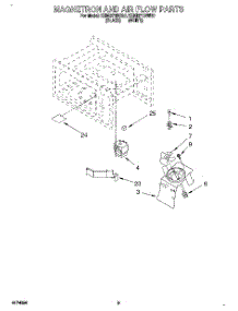 07 - Magnetron And Air Flow parts for Kitchenaid Oven KEMI371BWH0 from AppliancePartsPros.com