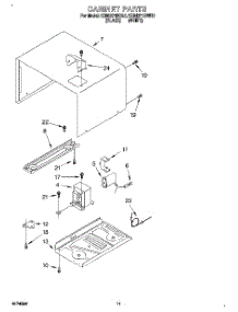09 - Cabinet parts for Kitchenaid Oven KEMI371BWH0 from AppliancePartsPros.com