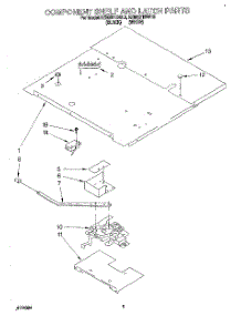 04 - Component Shelf And Latch parts for Kitchenaid Oven KEMI371BBL0 from AppliancePartsPros.com