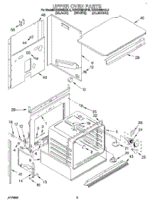 03 - Upper Oven parts for Kitchenaid Oven KEBS208AWH0 from AppliancePartsPros.com