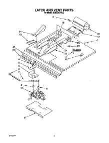 04 - Latch And Vent parts for Kitchenaid Oven KEBS246YBL2 from AppliancePartsPros.com