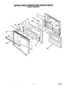 06 - Upper And Lower Oven Door parts for Kitchenaid Oven KEBS246YBL2 from AppliancePartsPros.com