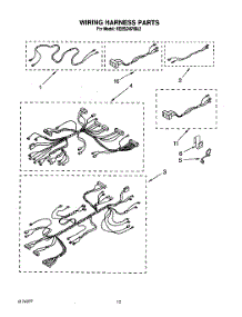 07 - Wiring Harness parts for Kitchenaid Oven KEBS246YBL2 from AppliancePartsPros.com