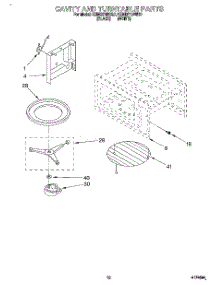 08 - Cavity And Turntable parts for Kitchenaid Oven KEMI371BBL0 from AppliancePartsPros.com