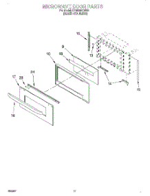 09 - Microwave Door, Optional parts for Kitchenaid Oven KEMS307DBS2 from AppliancePartsPros.com