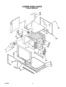 04 - Lower Oven parts for Kitchenaid Oven KEBS246YBL1 from AppliancePartsPros.com