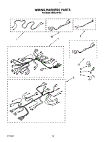 08 - Wiring Harness parts for Kitchenaid Oven KEBS246YBL1 from AppliancePartsPros.com
