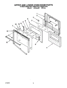 05 - Upper And Lower Oven Door parts for Kitchenaid Oven KEBS277YBL2 from AppliancePartsPros.com