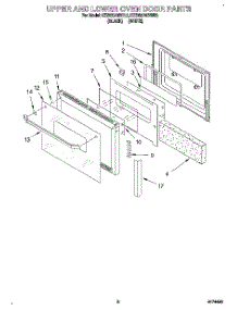 04 - Upper And Lower Oven Door parts for Kitchenaid Oven KEBS276BWH2 from AppliancePartsPros.com