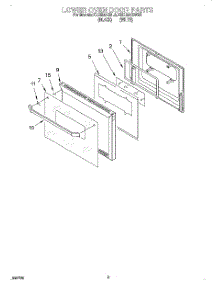 06 - Lower Oven Door parts for Kitchenaid Oven KEBI241BWH3 from AppliancePartsPros.com