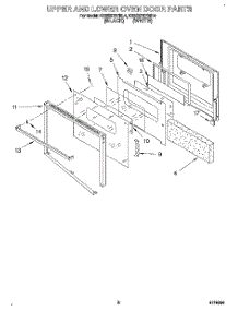 04 - Upper And Lower Oven Door parts for Kitchenaid Oven KEBS276YWH4 from AppliancePartsPros.com