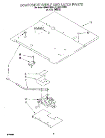 04 - Component Shelf And Latch parts for Kitchenaid Oven KEMI371BWH1 from AppliancePartsPros.com