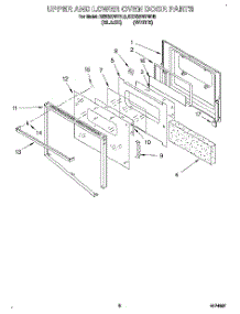 04 - Upper And Lower Oven Door parts for Kitchenaid Oven KEBS276YBL3 from AppliancePartsPros.com