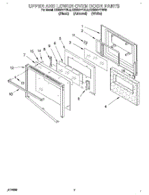 05 - Upper And Lower Oven Door parts for Kitchenaid Oven KEBS277YWH3 from AppliancePartsPros.com