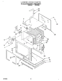03 - Lower Oven parts for Kitchenaid Oven KEBS246BWH1 from AppliancePartsPros.com