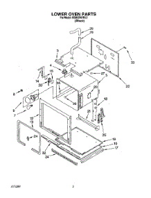 02 - Lower Oven parts for Kitchenaid Oven KEBS276YBL2 from AppliancePartsPros.com