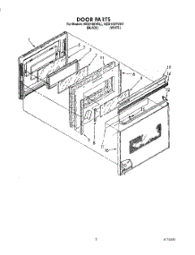 02 - Door parts for Kitchenaid Oven KEBI100YWH2 from AppliancePartsPros.com