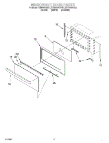 09 - Microwave Door, Optional parts for Kitchenaid Oven KEMS307DWH1 from AppliancePartsPros.com