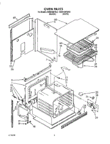 03 - Oven, Literature parts for Kitchenaid Oven KEBI100YWH2 from AppliancePartsPros.com