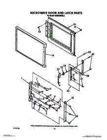 06 - Microwave Door And Latch parts for Kitchenaid Oven KEMI300VBL5 from AppliancePartsPros.com