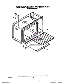 07 - Microwave Cabinet And Shelf parts for Kitchenaid Oven KEMI300VBL5 from AppliancePartsPros.com